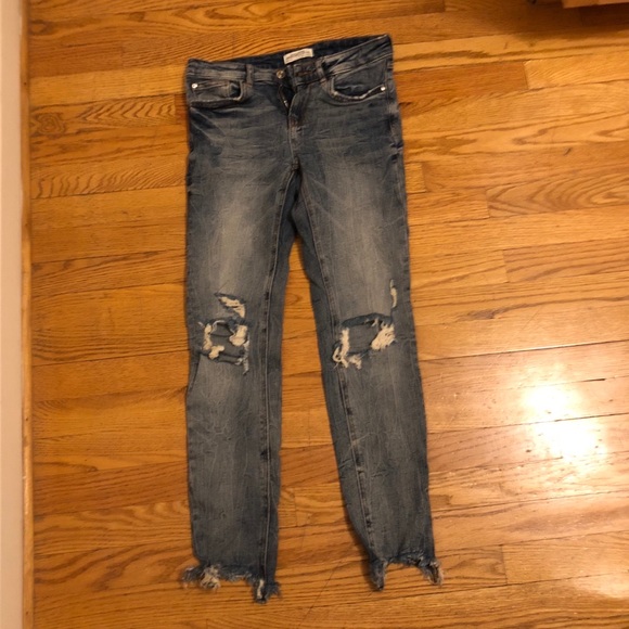Zara Jeans Zara Ripped Jeans Poshmark
